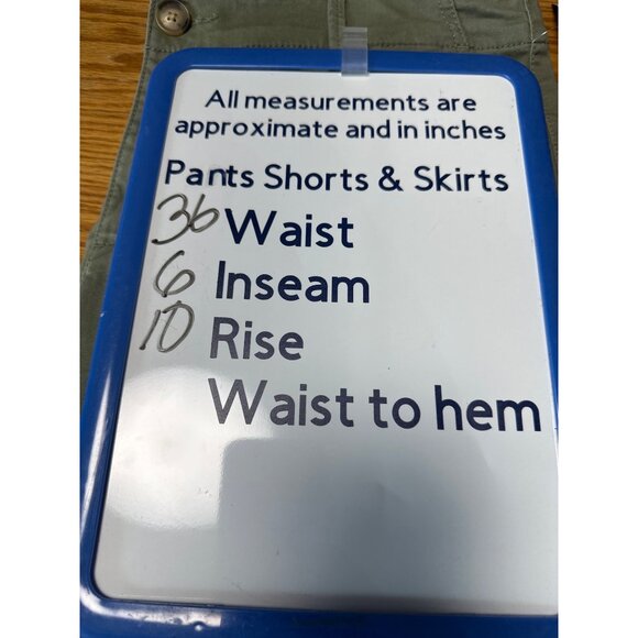 Loft Womens Washed Twill Shorts 6" Inseam Size 12P Olive Green - Picture 10 of 10